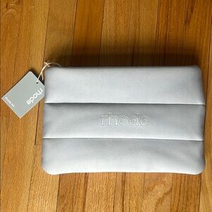 Hailey Bieber Rhode Sleek Gray Makeup/ Travel Bag Sleeve